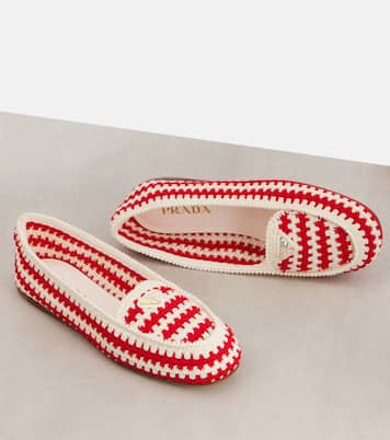 Ballerine in crochet a righe | Prada