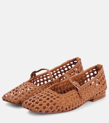 Ballerines Paris en cuir tissé | Souliers Martinez