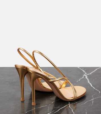 Sandalen 105 aus Metallic-Leder | Gianvito Rossi
