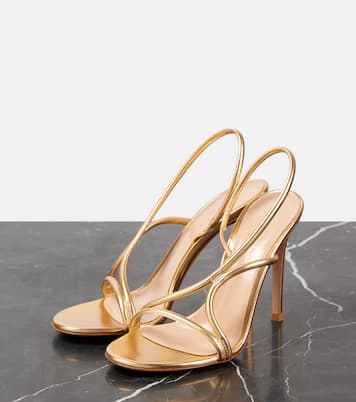 Sandalen 105 aus Metallic-Leder | Gianvito Rossi