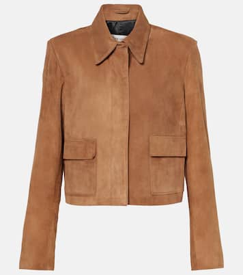 Giacca cropped Bleeker in suede | Nour Hammour