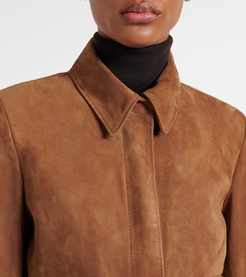 Giacca cropped Bleeker in suede | Nour Hammour