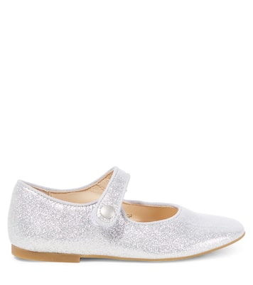 Daisy Baby metallic leather slides | Pom d'Api