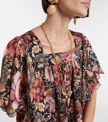 Robe en soie à fleurs | Chloé
