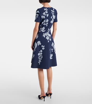 Abito midi in jacquard floreale | Carolina Herrera