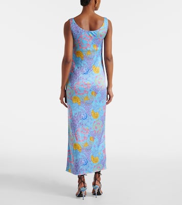 Underwater Barocco draped jersey gown | Versace