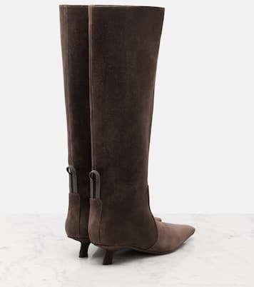 Stiefel Monili aus Veloursleder | Brunello Cucinelli