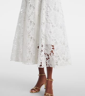 Aliyah belted lace midi dress | Leo Lin