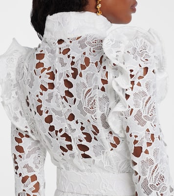 Aliyah belted lace midi dress | Leo Lin