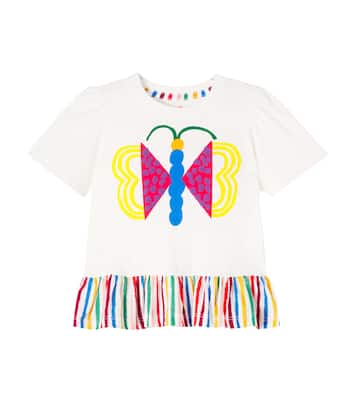 Silk Borboiris printed cotton top | Fábula