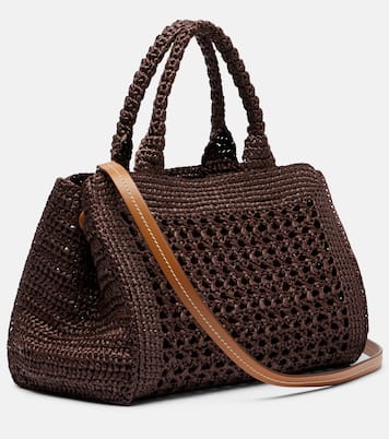 Borsa con logo effetto rafia | Miu Miu