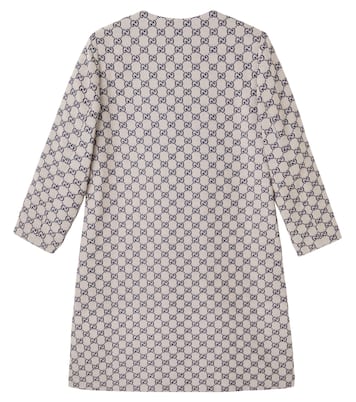معطف من القطن المخلوط بصفين من الأزرار GG Canvas | Gucci Kids