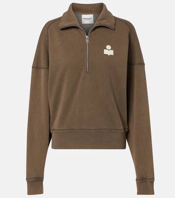 Ross cotton-blend jersey half-zip sweater | Marant Etoile