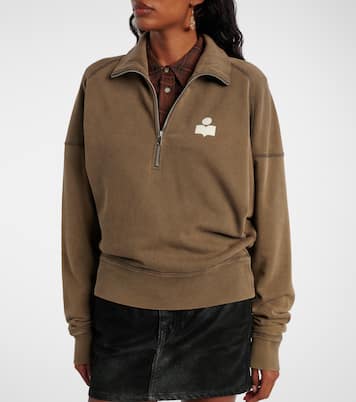 Ross cotton-blend jersey half-zip sweater | Marant Etoile