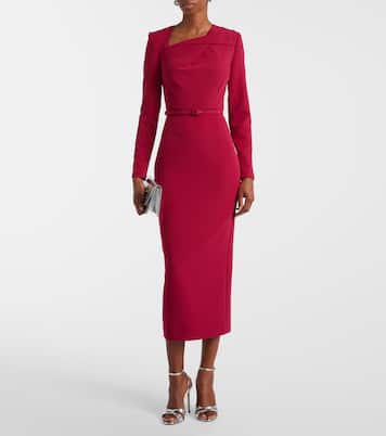 Robe midi en crêpe | Roland Mouret