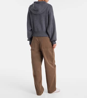 Lilia hooded cashmere zip-up sweater | Lisa Yang