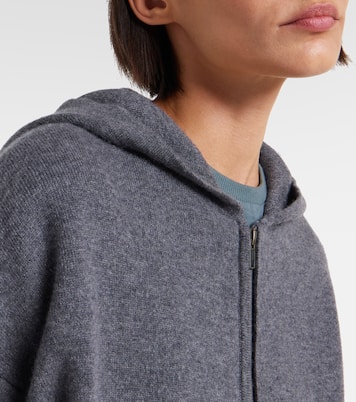 Lilia hooded cashmere zip-up sweater | Lisa Yang