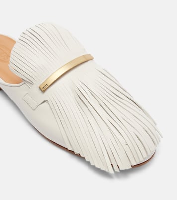 Sabbot fringed leather mules | Tod's