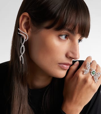 Y-Couture 18kt white gold drop earrings with diamonds | Yeprem