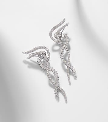 Y-Couture 18kt white gold drop earrings with diamonds | Yeprem