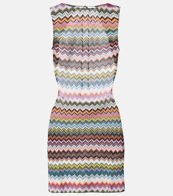 Zig Zag open-back lamé minidress | Missoni