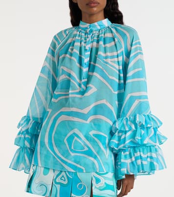 Marmo ruffled cotton blouse | Pucci