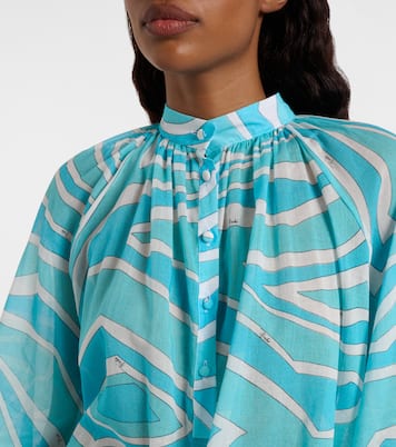 Marmo ruffled cotton blouse | Pucci