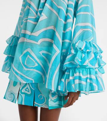 Marmo ruffled cotton blouse | Pucci