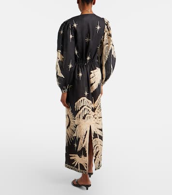 Pradera Geométrica linen maxi dress | Johanna Ortiz