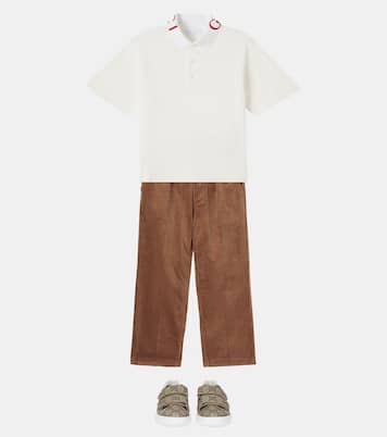 Cotton-blend piqué polo shirt | Gucci Kids