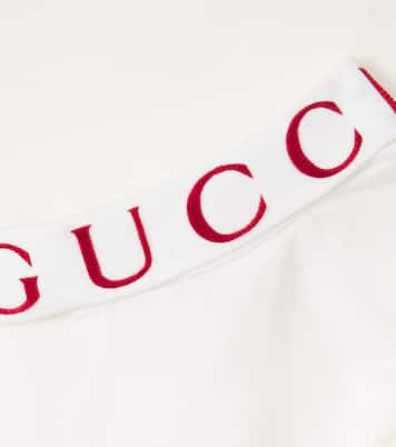 Cotton-blend piqué polo shirt | Gucci Kids