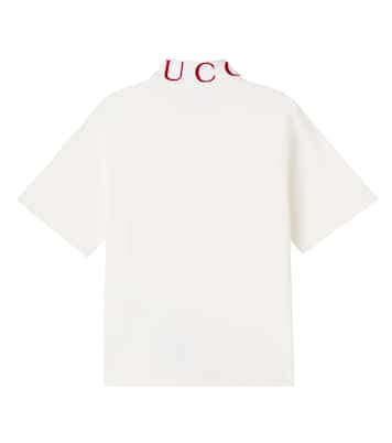 Cotton-blend piqué polo shirt | Gucci Kids