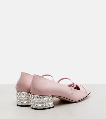 Elisa 45 embellished patent leather pumps | Jimmy Choo