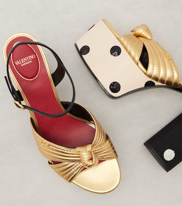 Crasher 125 polka-dot leather sandals | Valentino Garavani