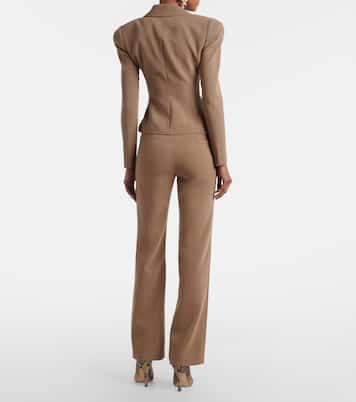 Gerade Hose aus Wolle mit Spitze | Magda Butrym