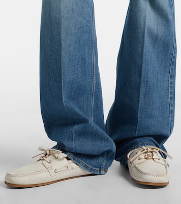 GG leather boat shoes | Gucci