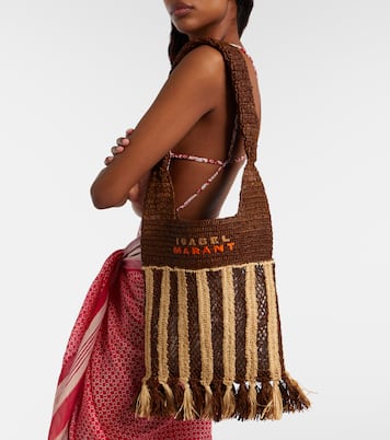 Praia striped raffia tote bag | Isabel Marant