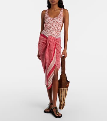 Praia striped raffia tote bag | Isabel Marant