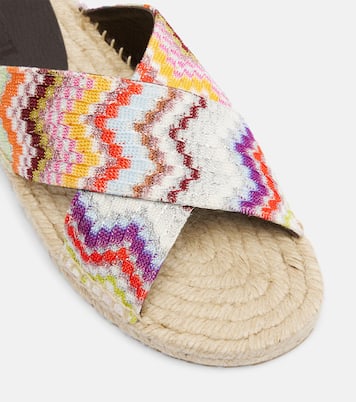 Harlow Zigzag lamé espadrille sandals | Missoni