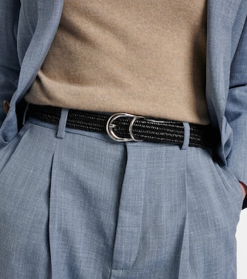 Loom braided leather belt | Déhanche