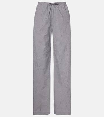 Checked cotton-blend pajama pants | Róhe