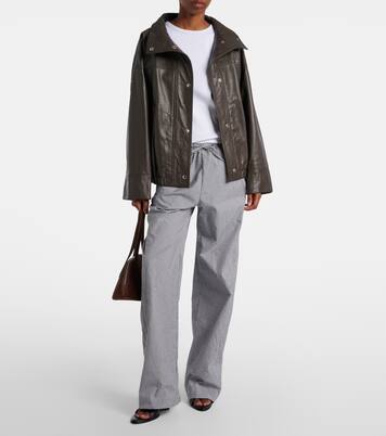 Checked cotton-blend pajama pants | Róhe