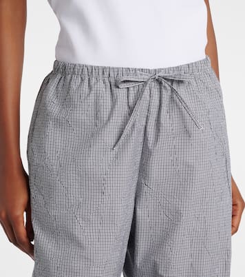 Checked cotton-blend pajama pants | Róhe