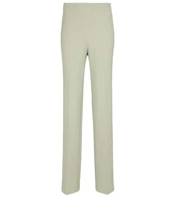 High-Rise Straight Hose Goldie aus Crêpe | Safiyaa