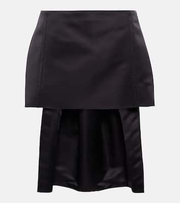 Mini-jupe en satin de soie | Prada