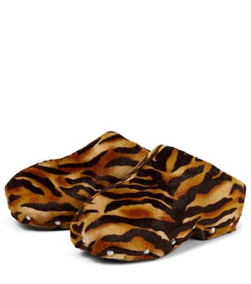 Clogs aus Samt und Leder | Acne Studios