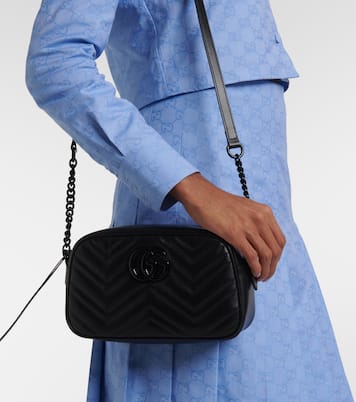 حقيبة كتف من الجلد GG Marmont Small | Gucci