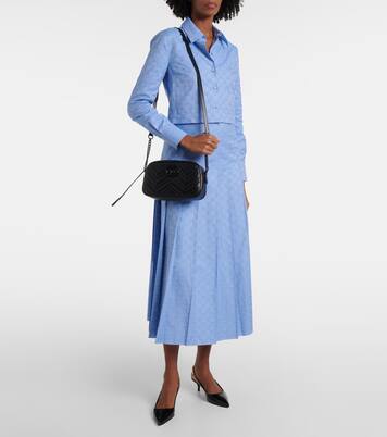 حقيبة كتف من الجلد GG Marmont Small | Gucci