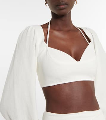 Crop top Enya de gasa de algodón | Simkhai