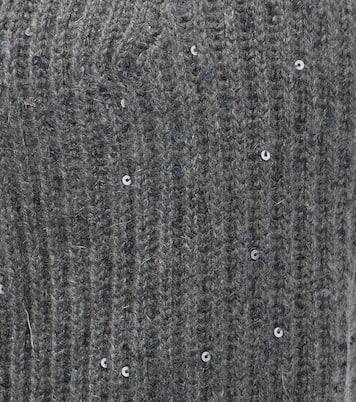 Copricapo in cashmere e seta con paillettes | Brunello Cucinelli
